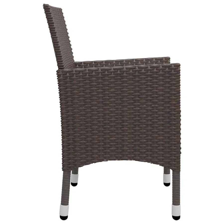 Ensemble à manger de jardin 7 pcs Marron - 8