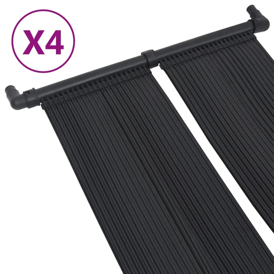 Panneaux solaires de chauffage de piscine 4 pcs 80x310 cm - 2