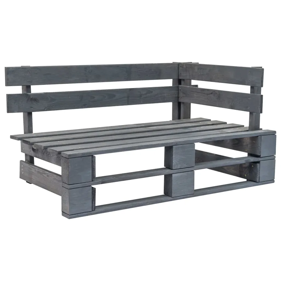Canapé de jardin palette avec coussins sable Pinède - 3
