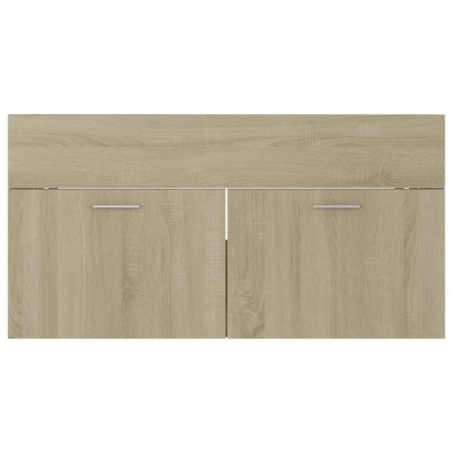 Armoire d'évier et lavabo intégré Chêne sonoma Bois ingénierie - 8