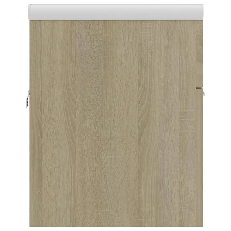 Armoire d'évier et lavabo intégré Chêne sonoma Bois ingénierie - 9