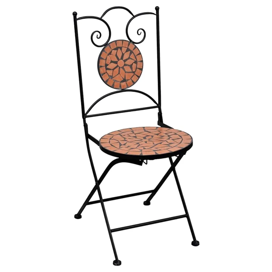 Ensemble de bistro 3 pcs mosaïque Carreau céramique Terre cuite - 3