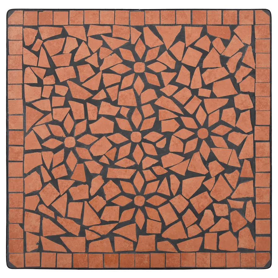 Ensemble de bistro 3 pcs mosaïque Carreau céramique Terre cuite - 5