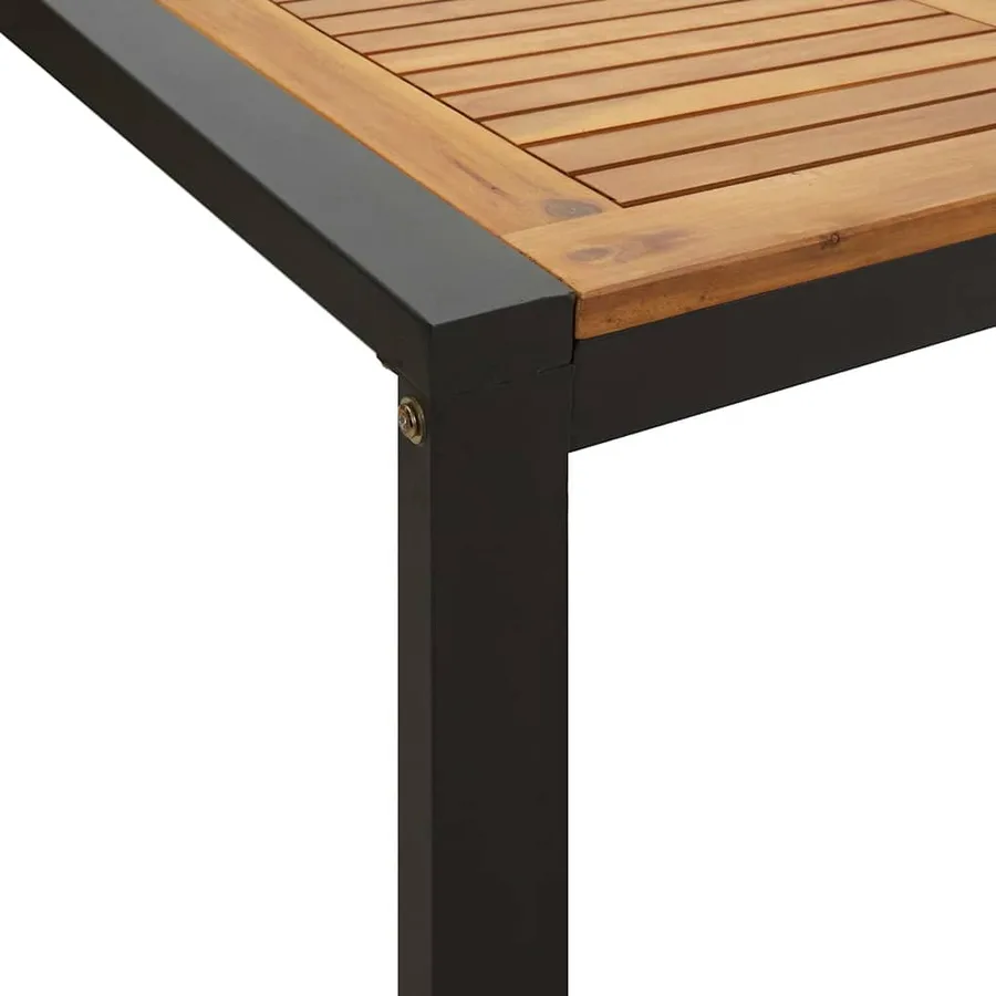 Ensemble à manger de jardin 7 pcs bois d'acacia solide et métal - 7