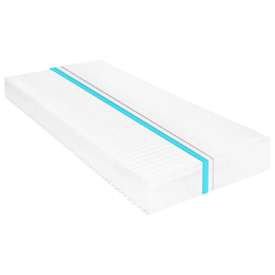 Lit de repos avec matelas 90x200 cm Blanc Bois de pin massif - 7