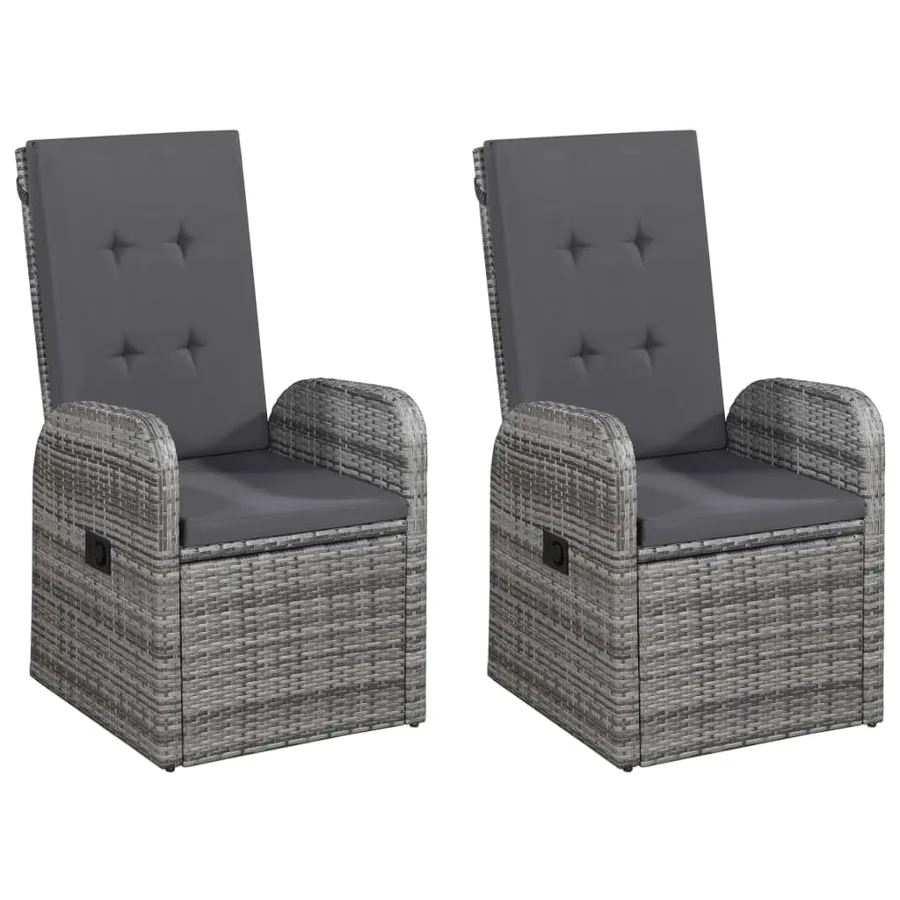 Ensemble à manger de jardin 5 pcs Gris - 2