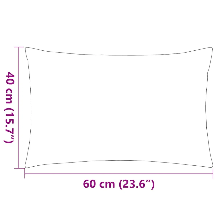 Oreiller d'extérieur lot de 4 60 x 40 cm Gris - 6