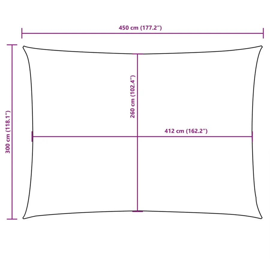 Voile de parasol tissu oxford rectangulaire 3x4,5 m beige - 10