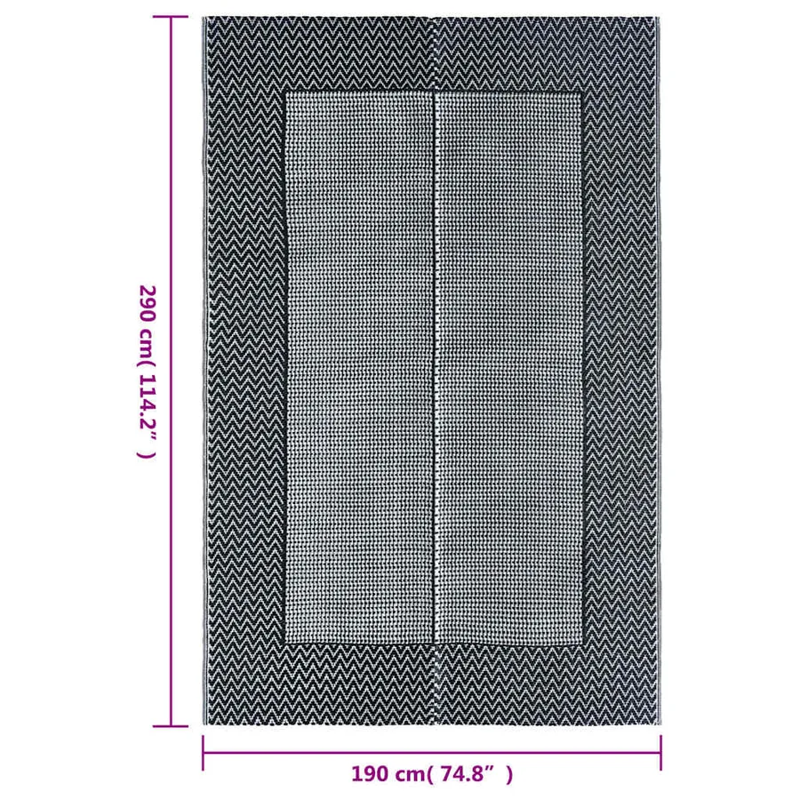 Tapis d'extérieur ARAKIL Gris 190x290 cm PP - 7