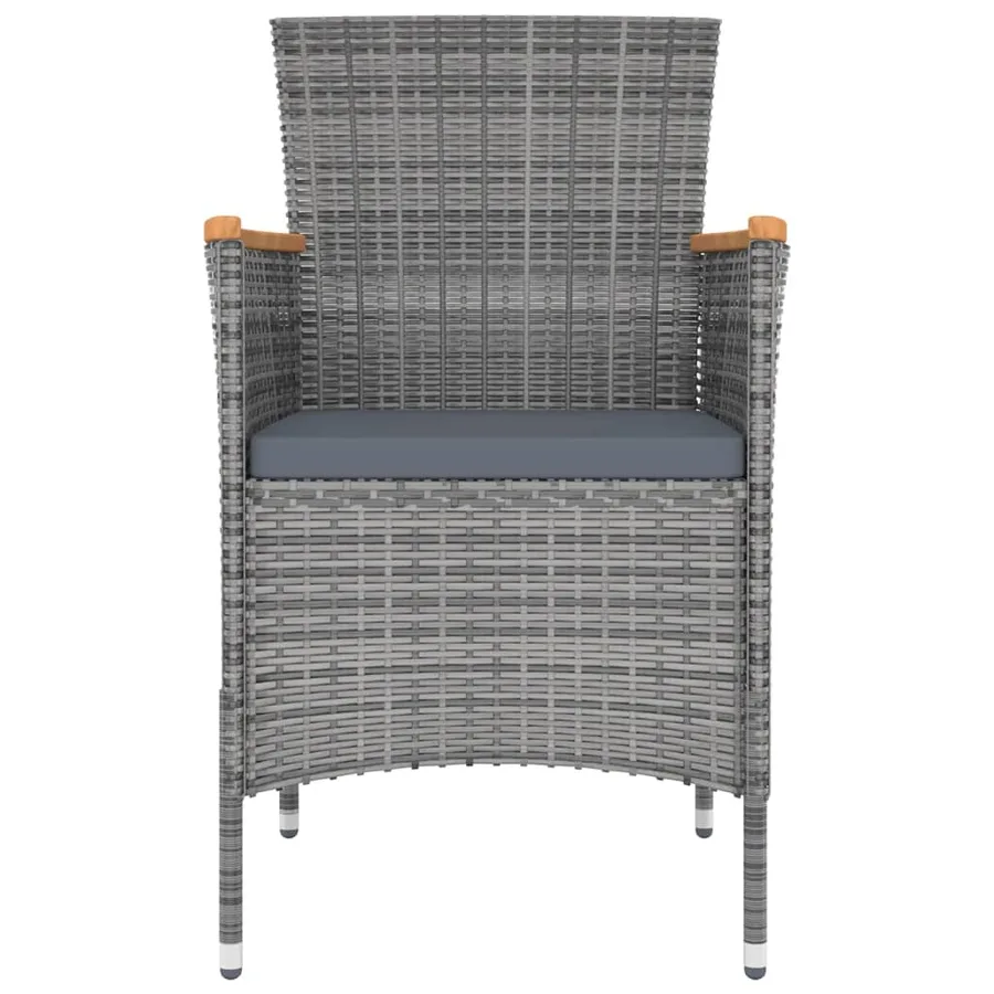 Ensemble à manger de jardin 13 pcs avec coussins Gris - 5
