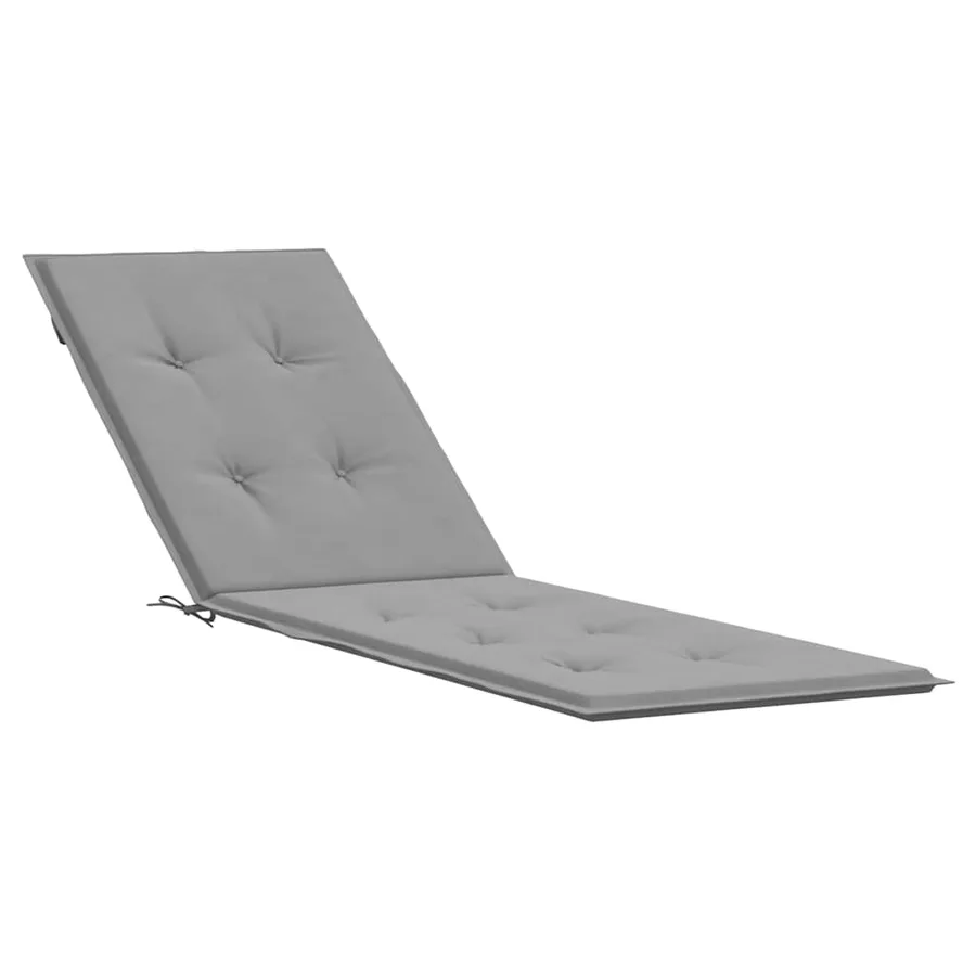 Coussin de chaise de terrasse gris (75+105)x50x4 cm - 2