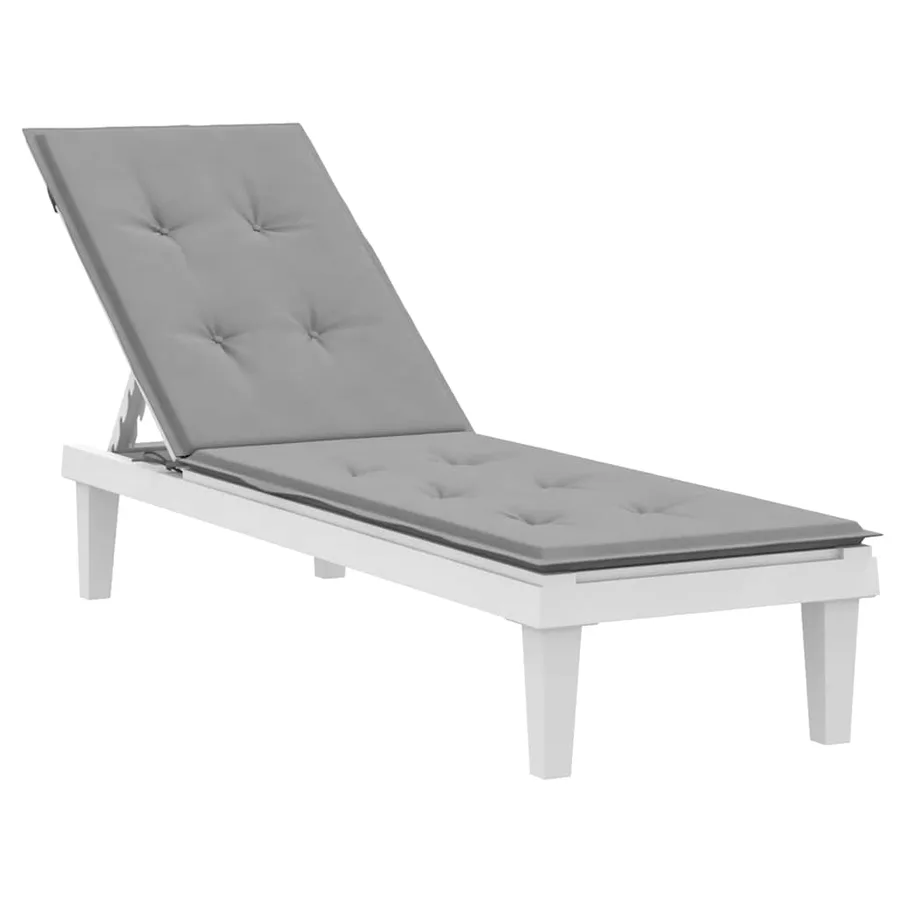 Coussin de chaise de terrasse gris (75+105)x50x4 cm - 3
