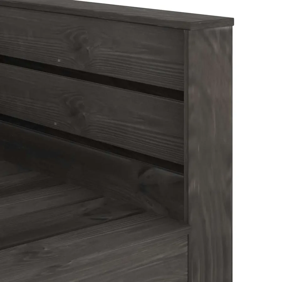Salon de jardin palette 2 pcs Bois de pin imprégné de gris - 6