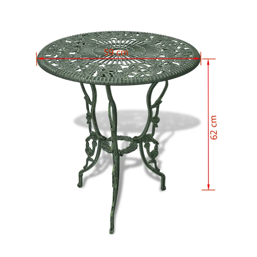 Ensemble de bistro 3 pcs Aluminium coulé Vert - 10