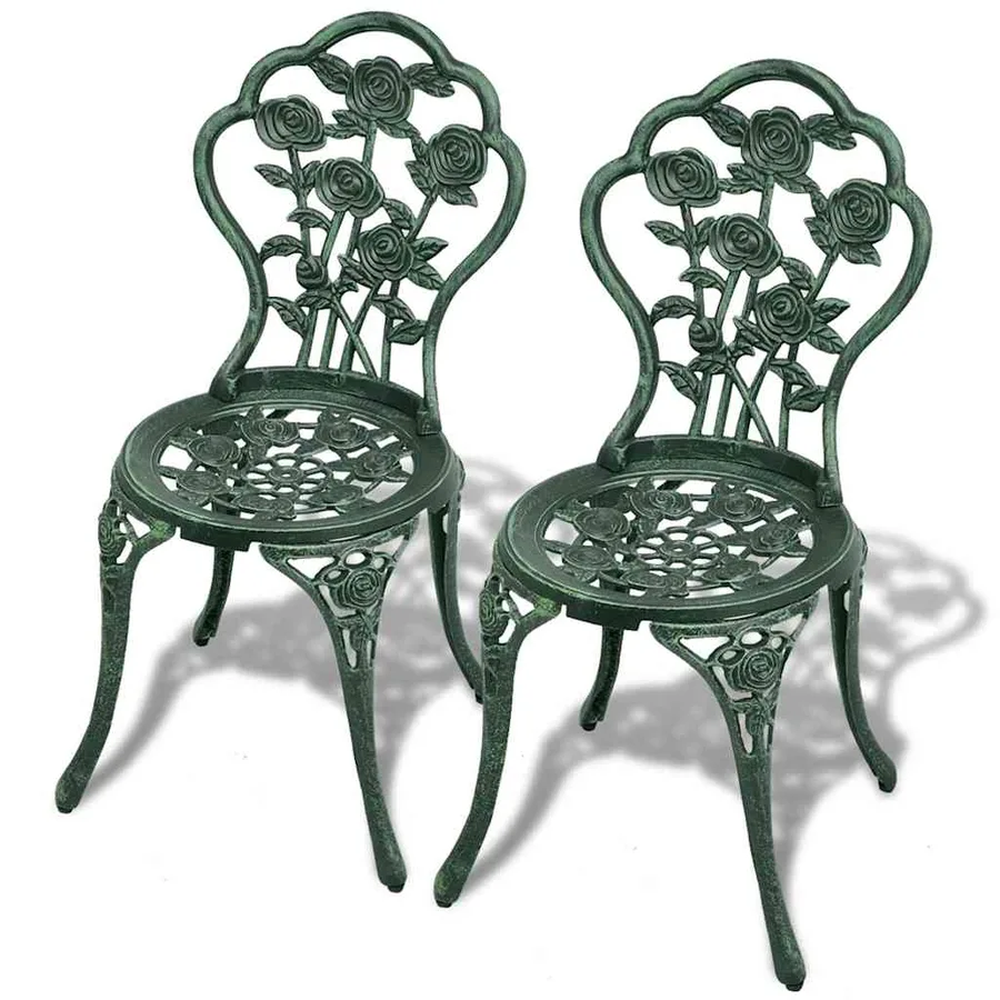 Ensemble de bistro 3 pcs Aluminium coulé Vert - 5
