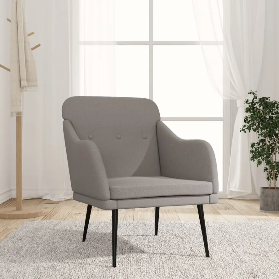Fauteuil Taupe 63x76x80 cm Tissu