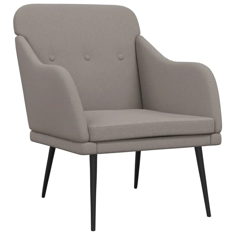 Fauteuil Taupe 63x76x80 cm Tissu - 2