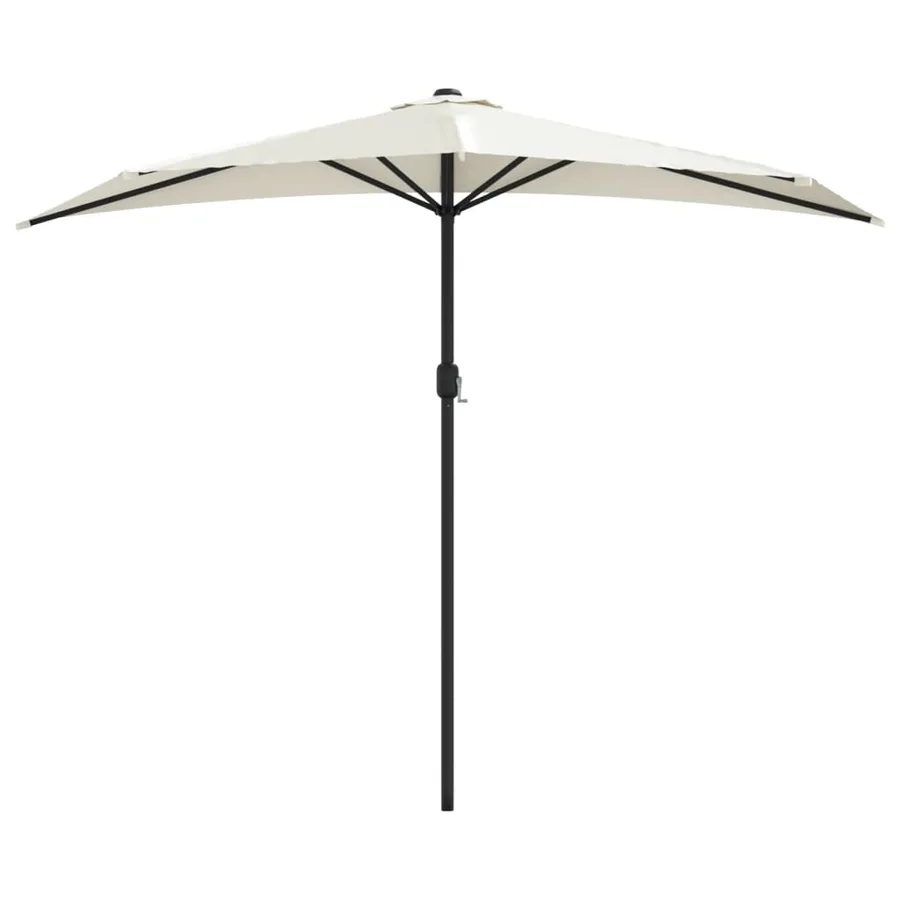 Parasol de balcon avec mât en aluminium Sable 270x144 cm Demi - 3