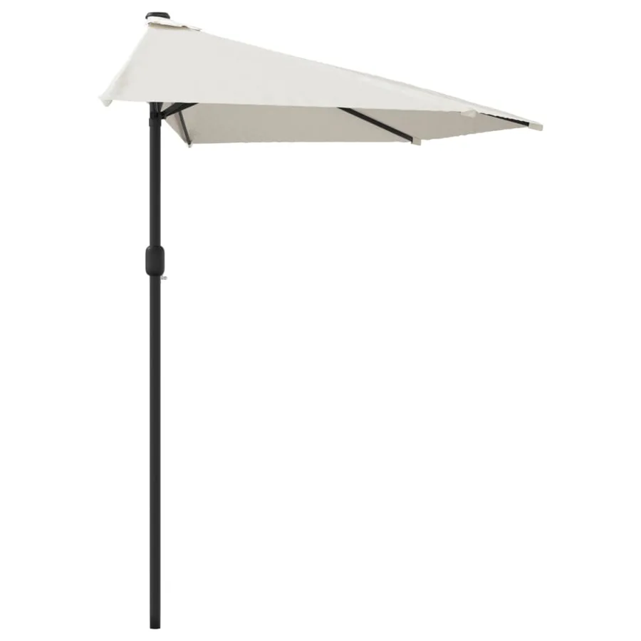 Parasol de balcon avec mât en aluminium Sable 270x144 cm Demi - 4