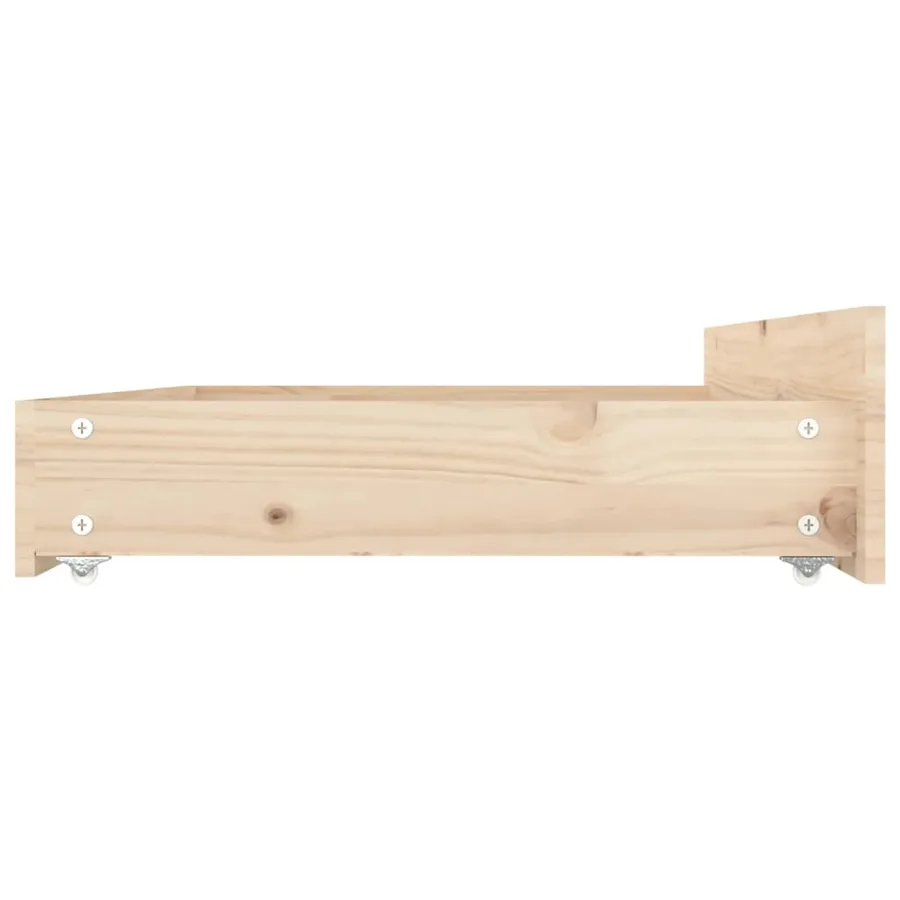 Tiroirs de lit 4 pcs Bois de pin massif - 5