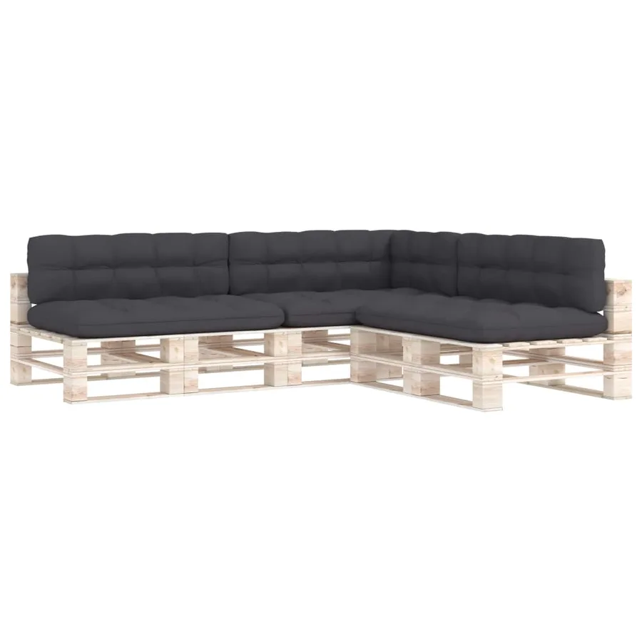 Coussins de canapé palette lot de 7 Anthracite - 2