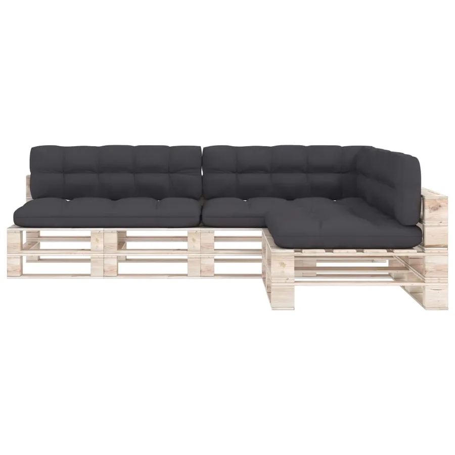 Coussins de canapé palette lot de 7 Anthracite - 3