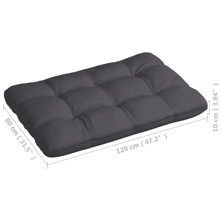Coussins de canapé palette lot de 7 Anthracite - 8