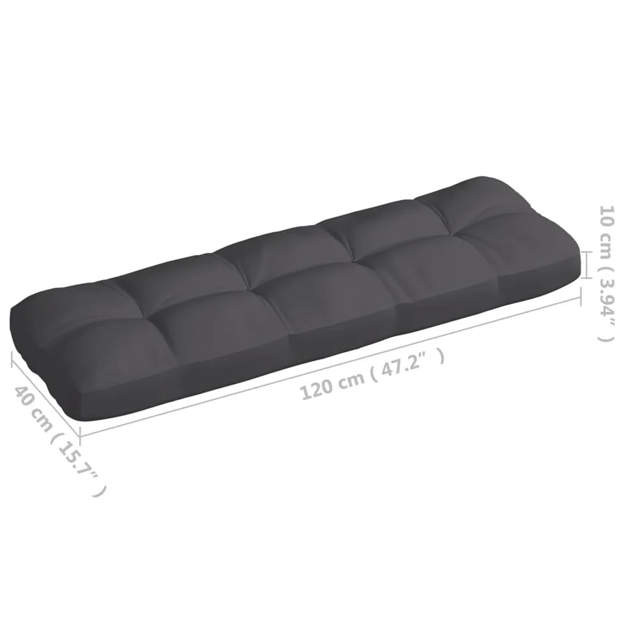 Coussins de canapé palette lot de 7 Anthracite - 9