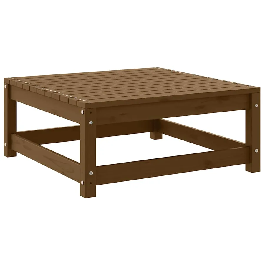 Repose-pieds de jardin avec coussins lot de 2 bois pin massif - 3