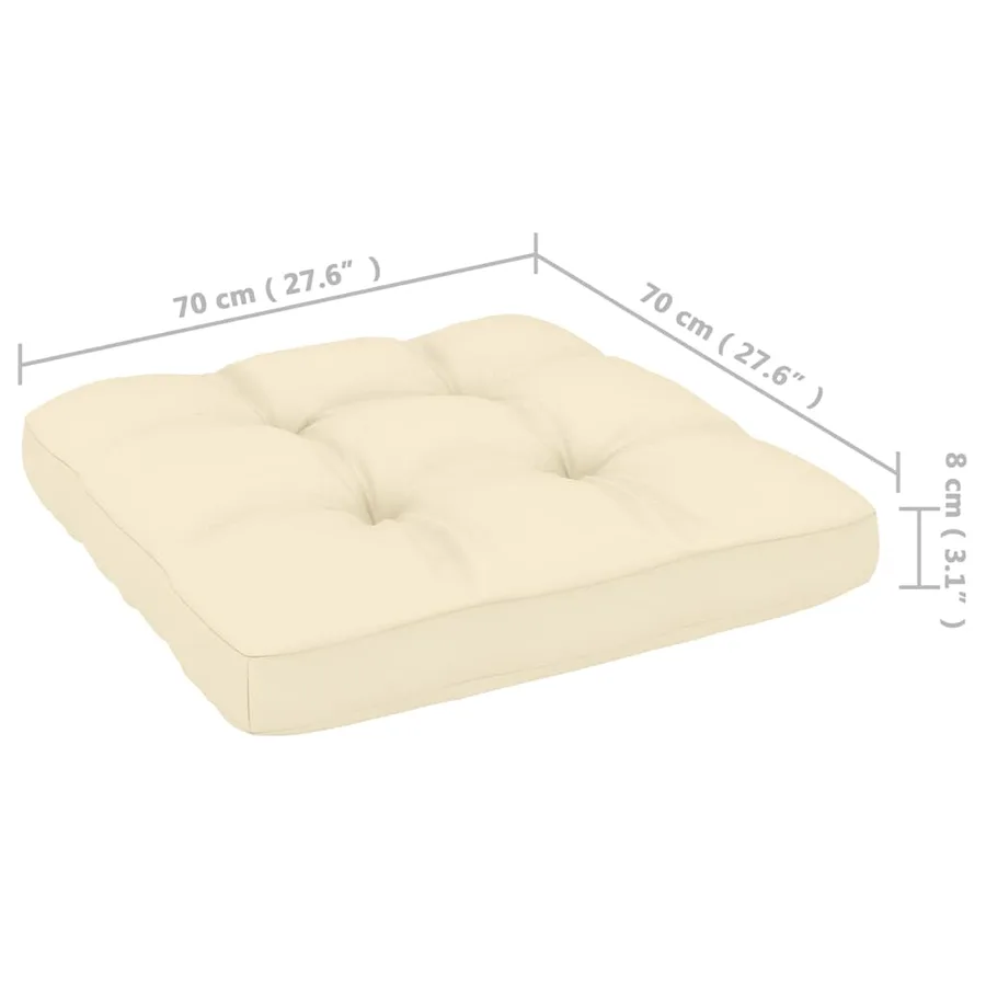Repose-pieds de jardin avec coussins lot de 2 bois pin massif - 8