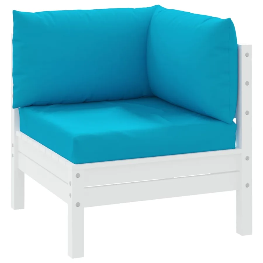 Coussins de palette lot de 3 bleu clair tissu oxford - 3