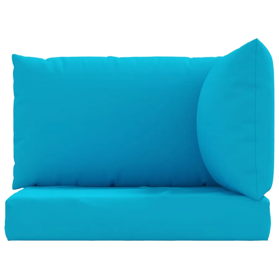Coussins de palette lot de 3 bleu clair tissu oxford - 4