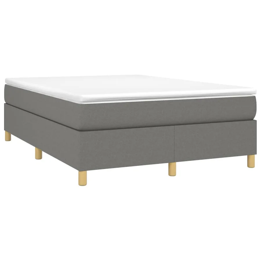 Sommier à lattes de lit avec matelas Gris foncé 140x200cm Tissu - 3