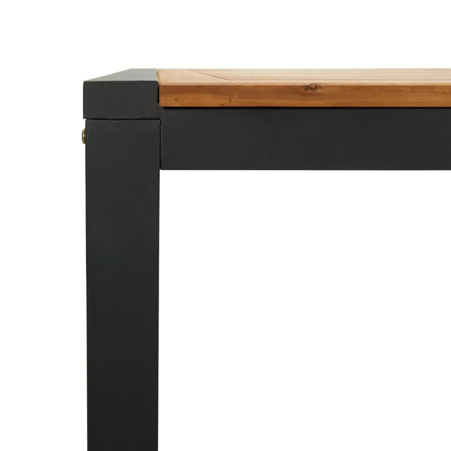 Table de jardin et pieds en forme de U 200x90x75 cm bois acacia - 7