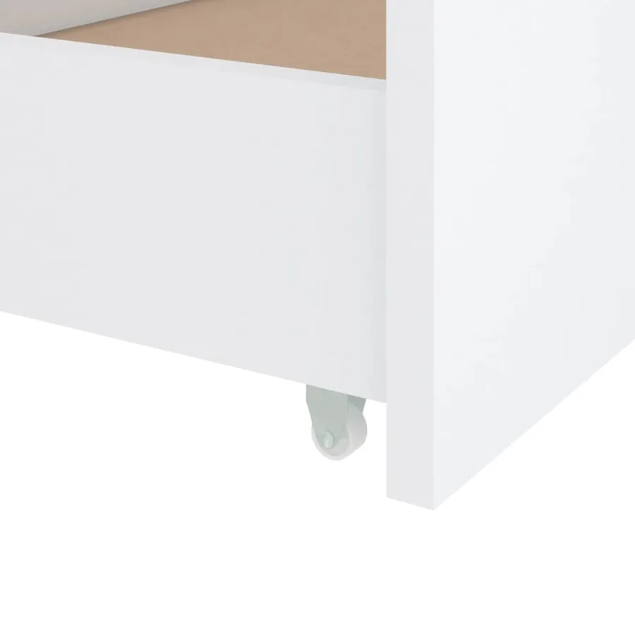 Cadre de lit sans matelas blanc bois de pin massif 90x200 cm - 8