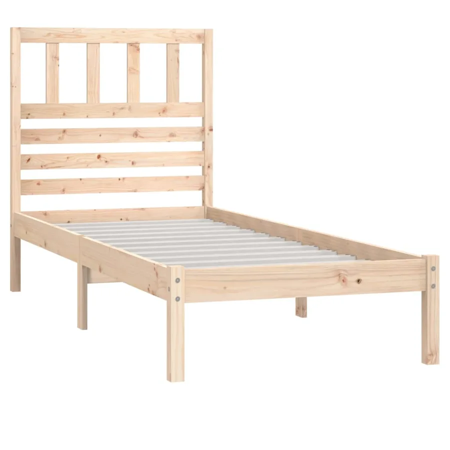 Cadre de lit sans matelas bois de pin massif 90x200 cm - 3