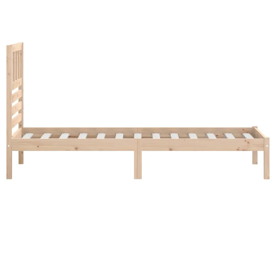 Cadre de lit sans matelas bois de pin massif 90x200 cm - 5