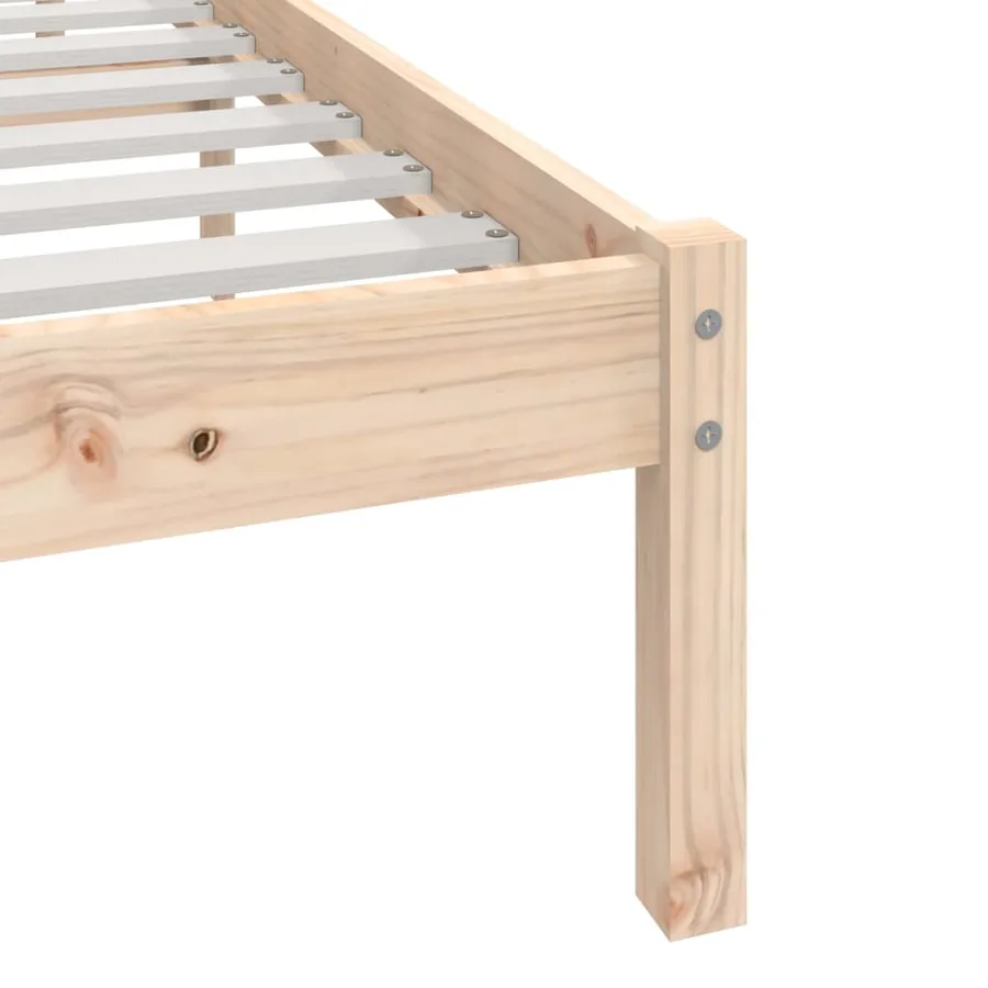 Cadre de lit sans matelas bois de pin massif 90x200 cm - 7