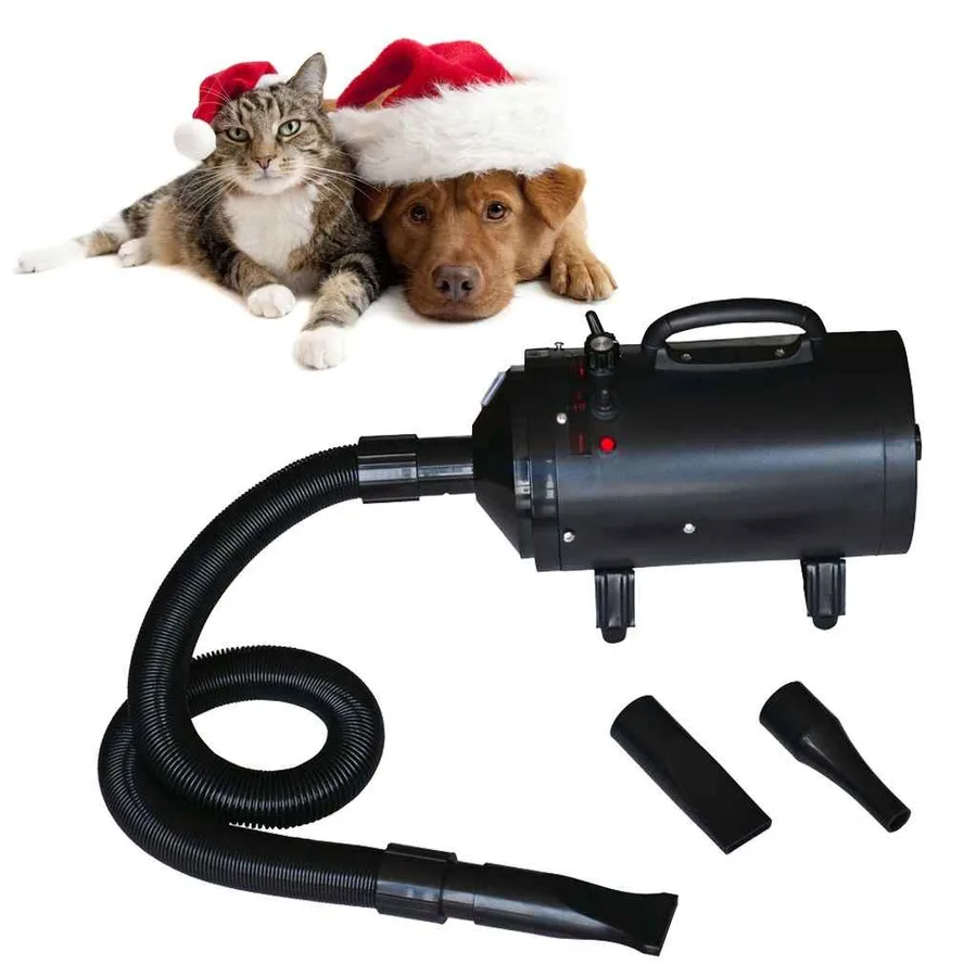 Sèche-cheveux pour chien avec 3 buses Noir 2400 W - 5