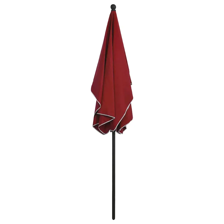 Parasol de jardin avec mât 210x140 cm Rouge bordeaux - 4