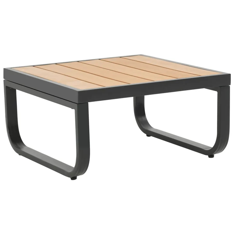 Canapé d'angle de jardin à 2 places avec coussins Aluminium WPC - 5