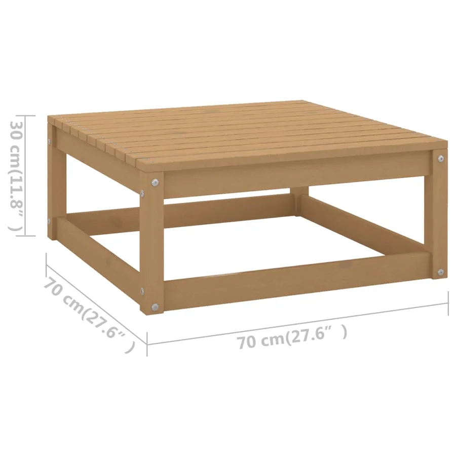 Repose-pieds de jardin avec coussins lot de 2 Bois pin solide - 6