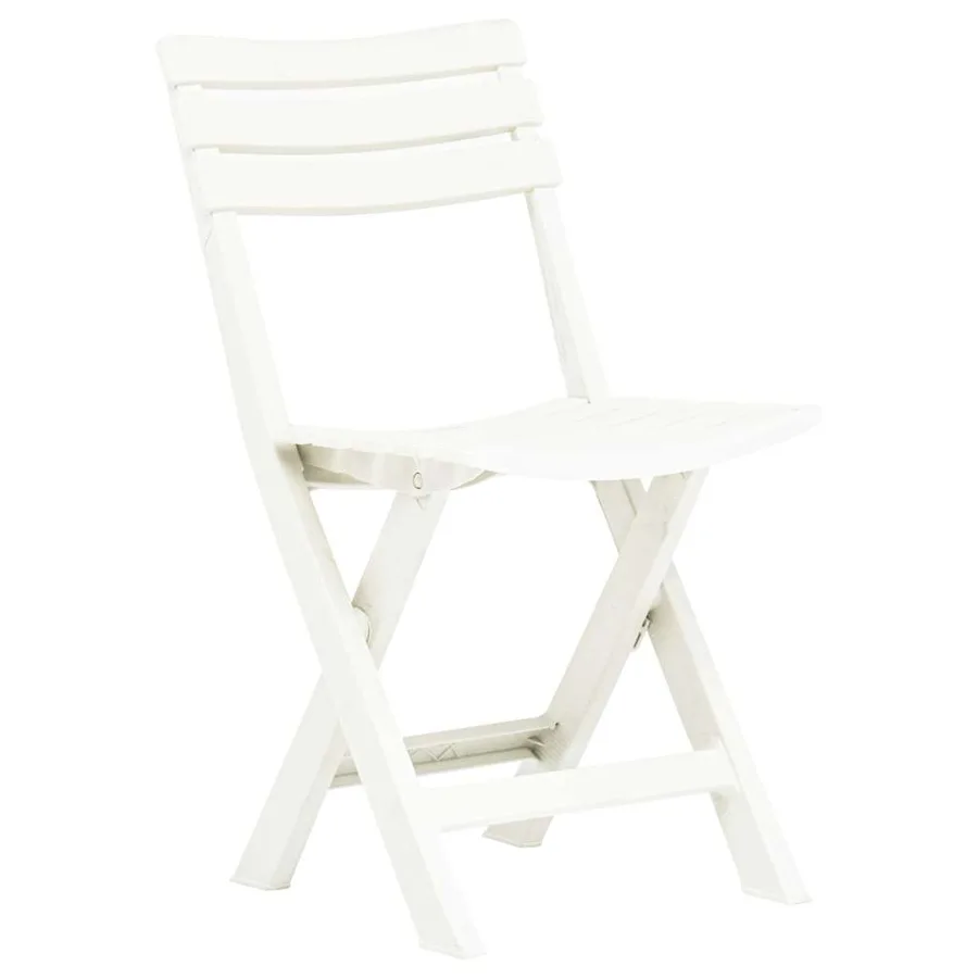 Chaises de jardin pliables lot de 2 Plastique Blanc - 2
