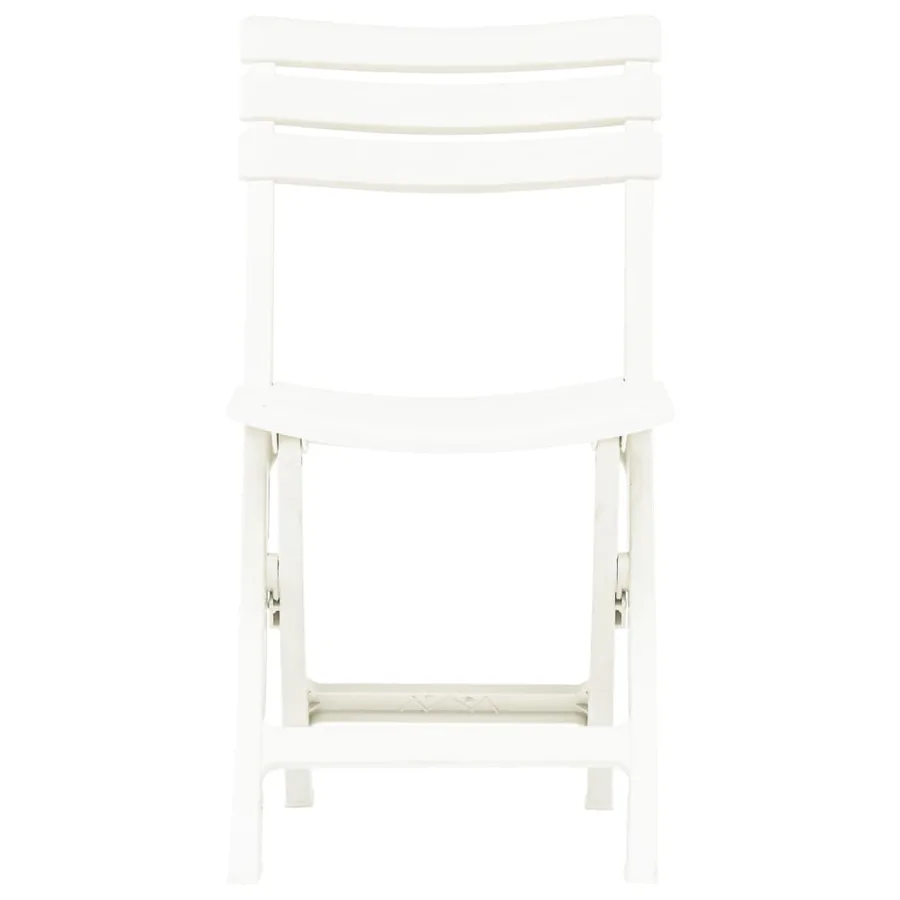 Chaises de jardin pliables lot de 2 Plastique Blanc - 3
