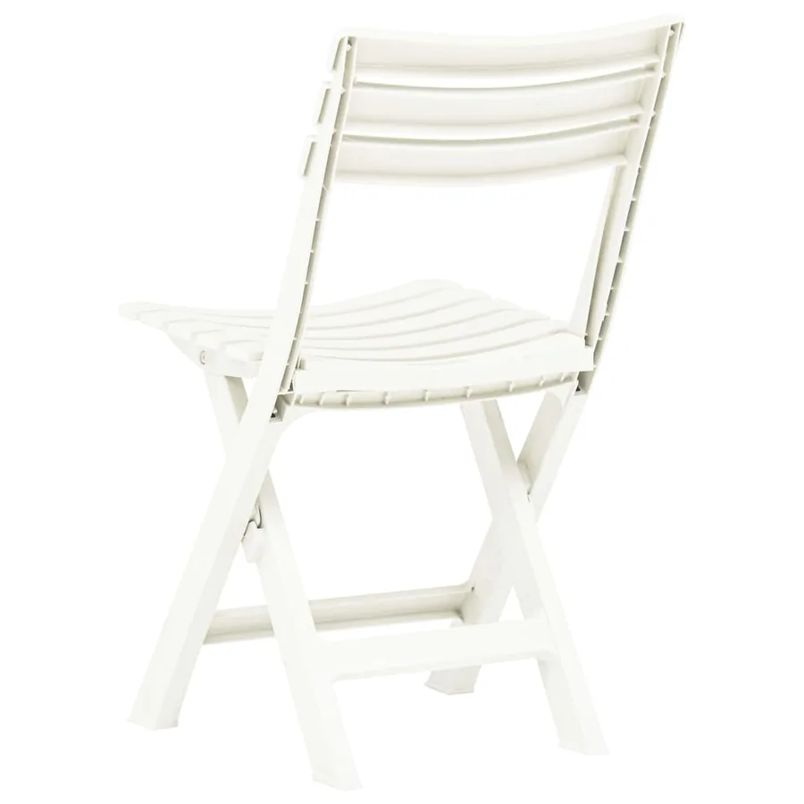 Chaises de jardin pliables lot de 2 Plastique Blanc - 4