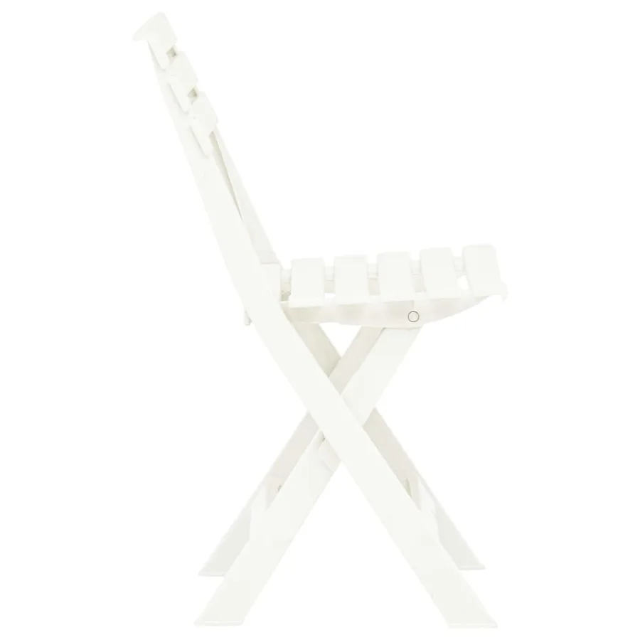 Chaises de jardin pliables lot de 2 Plastique Blanc - 5
