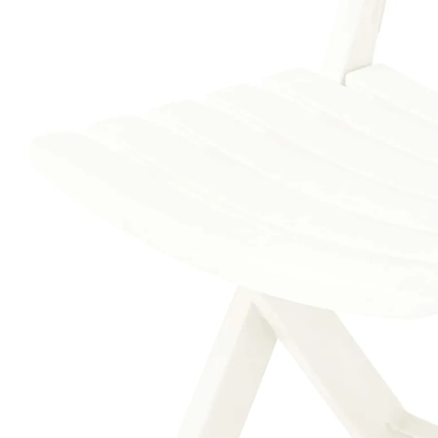 Chaises de jardin pliables lot de 2 Plastique Blanc - 6