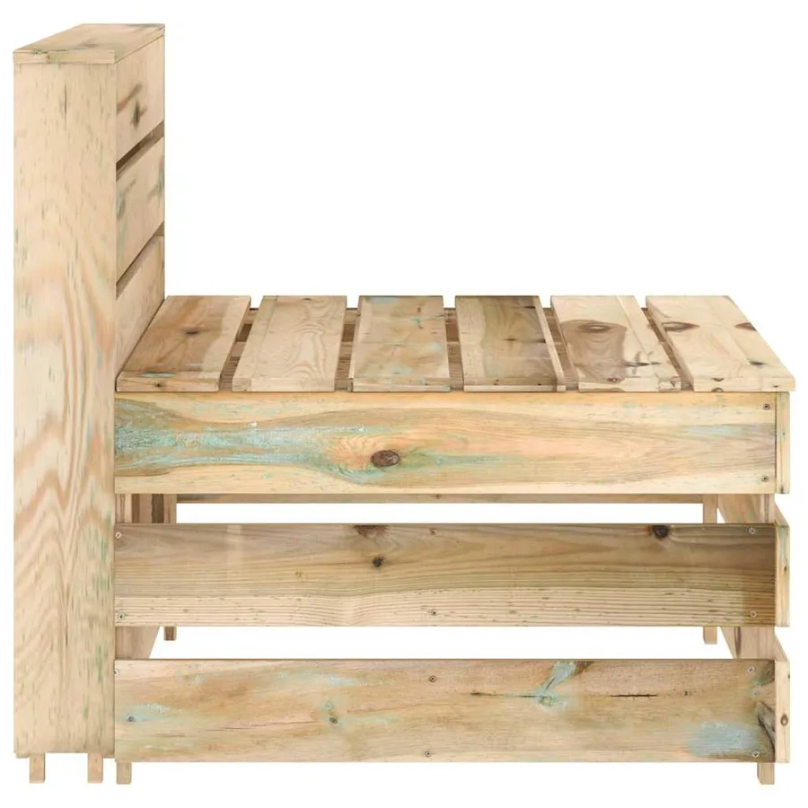 Canapé palette de milieu de jardin bois de pin imprégné - 4