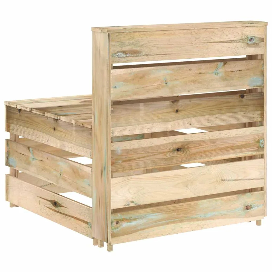 Canapé palette de milieu de jardin bois de pin imprégné - 5