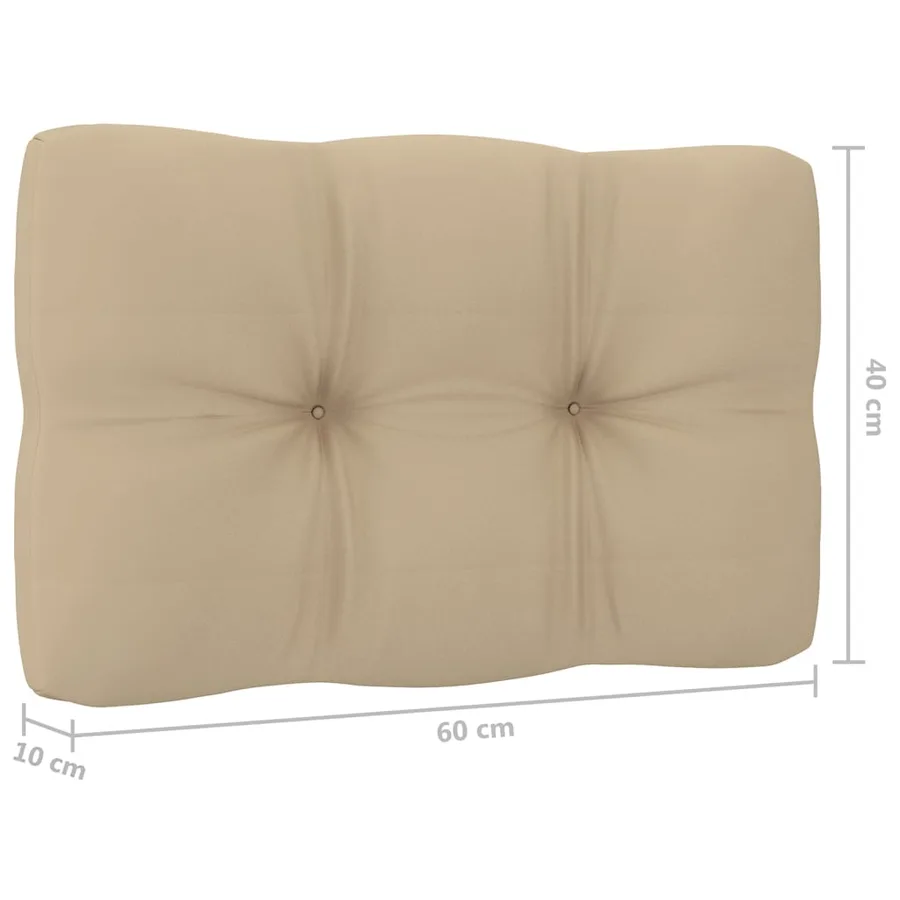 Chaise de jardin avec coussins beige Bois de pin imprégné - 5